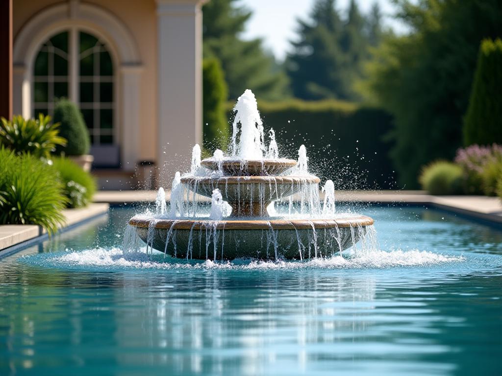Instalación de fuentes de lujo y elementos de agua